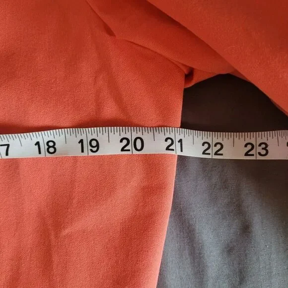 ST. JOHN SPORT MARIE GRAY Womens Orange Zip Up Jacket Blazer size Large Pockets - Picture 3 of 10